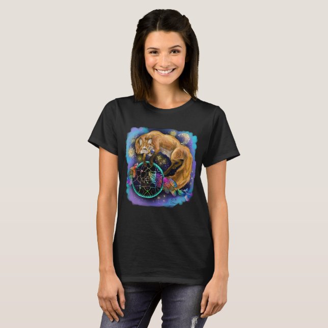 DreamCatcher Fox Tee Shirt (Hel framsida)