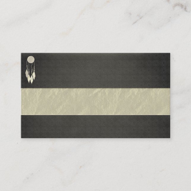 dreamcatcher guld, indian, visitkortar visitkort (Framsida)