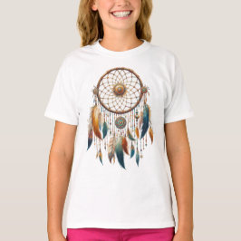 Dreamcatcher i ett Bohemiskt tema T Shirt