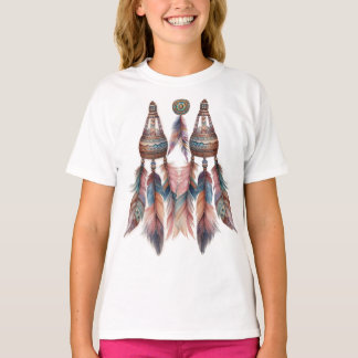 Dreamcatcher i ett Bohemiskt tema T Shirt