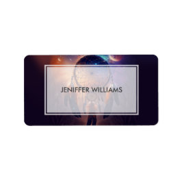 Dreamcatcher i skogskog adressetikett