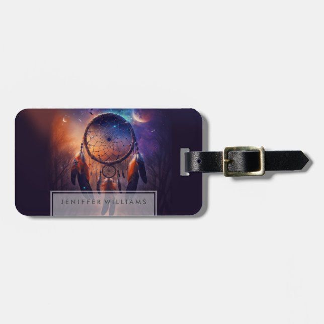 Dreamcatcher i skogskog bagagebricka (Horisontell Framsida)