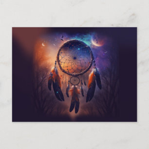 Dreamcatcher i skogskog vykort