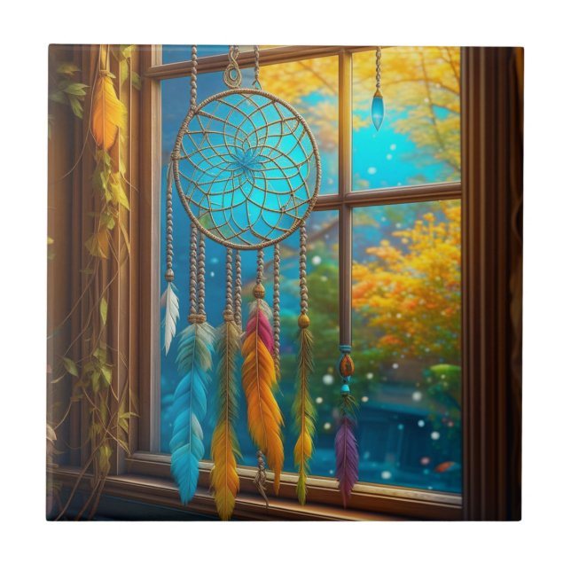 Dreamcatcher i Window Boho Kakelplatta (Framsidan)