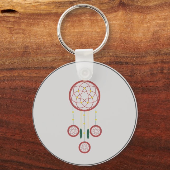 Dreamcatcher Keychain: Catch Your Dreams" Nyckelring (Framsida)