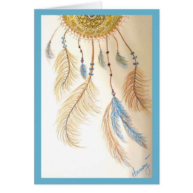 Dreamcatcher Mandala Hälsningskort (Framsidan)