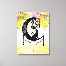 Dreamcatcher med katt | Följ dina drömmar Canvastryck