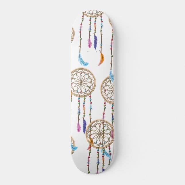 Dreamcatcher Mönster Mini Skateboard Bräda 18,5 Cm (Framsida)