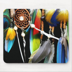 Dreamcatcher och fjädrar musmatta