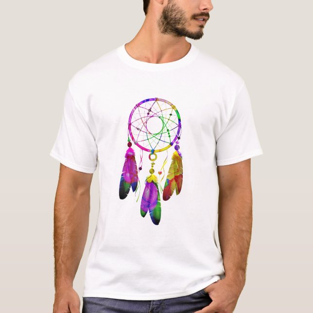 Dreamcatcher Rainbow T Shirt (Framsida)