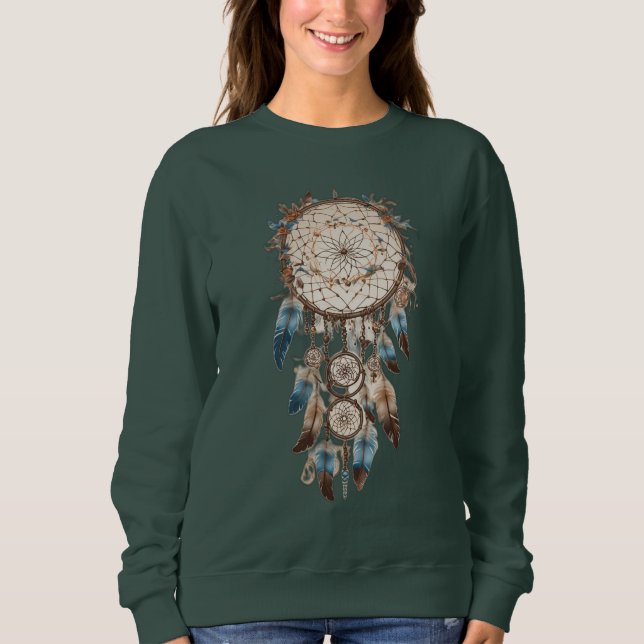 Dreamcatcher Serenity: Symbolic T-Shirt Design (Framsida)