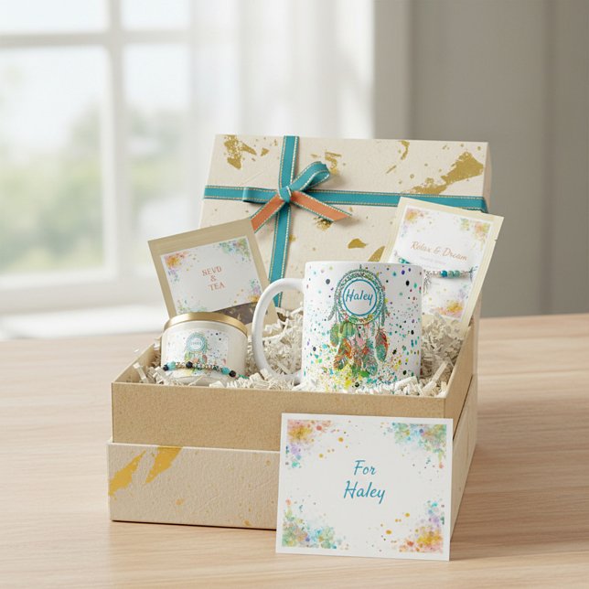 Dreamcatcher splatter personalized  coffee mug kaffemugg (Skapare uppladdad)