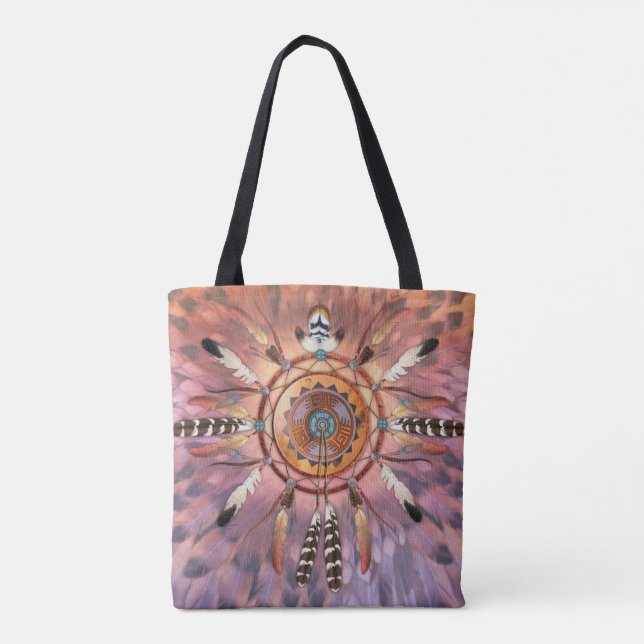 Dreamcatcher Tote Bag Tygkasse (Baksida)