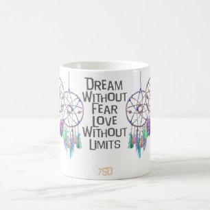 Dreamcatcher vattenfärgcitationstecken kaffemugg