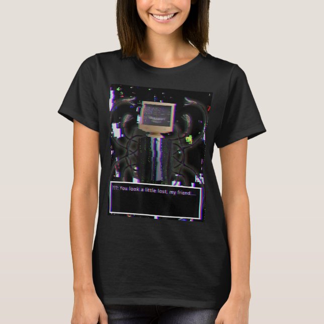 Dreamcore Weirdcore Aesthetic Surreal Oddcore Glit T Shirt (Framsida)