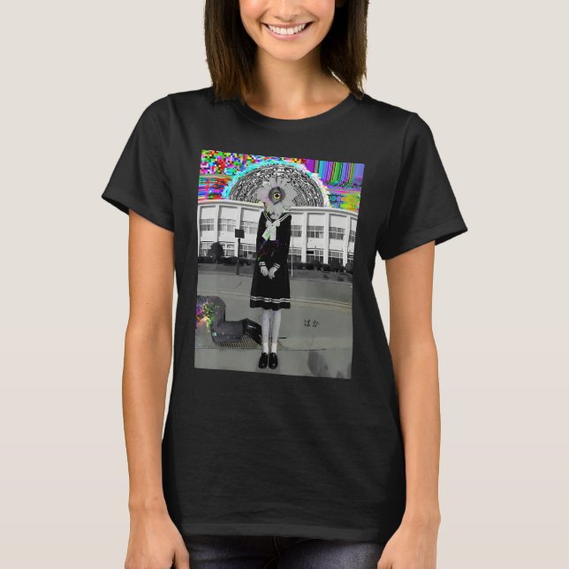 Dreamcore Weirdcore Aesthetic Surreal Yandere Glit T Shirt (Framsida)