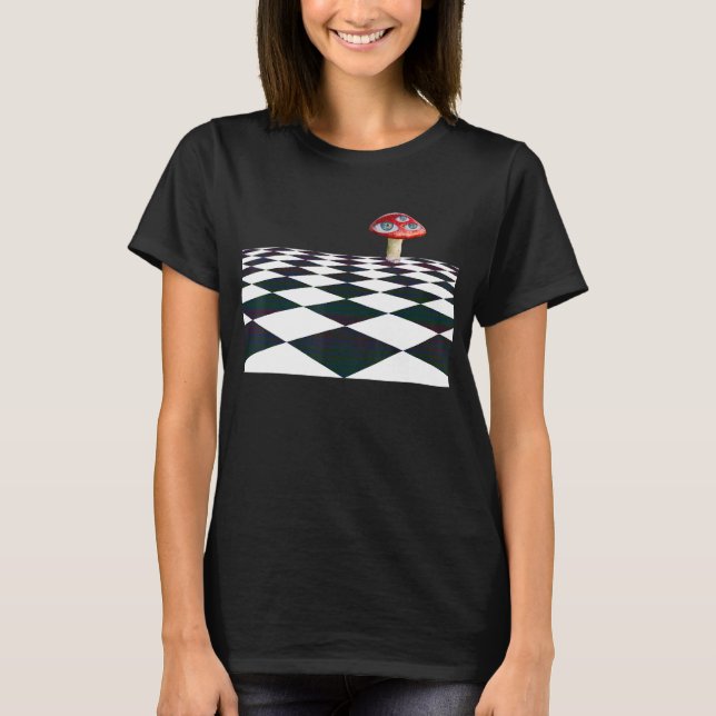 Dreamcore Weirdcore Clothes Aesthetic Mushroom Che T Shirt (Framsida)