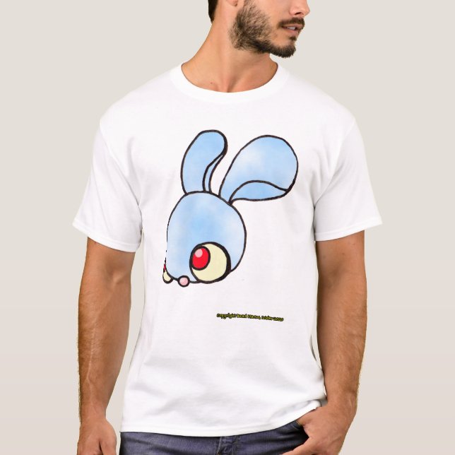 Dreamer Bunny på vitt T Shirt (Framsida)