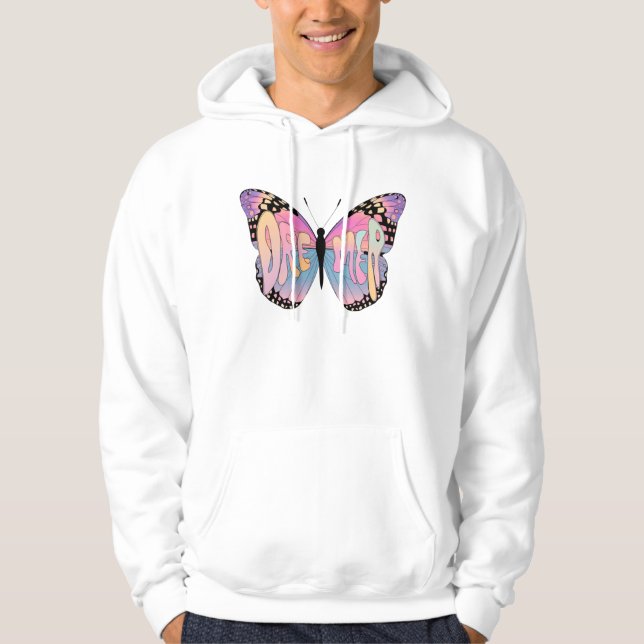 Dreamer Butterfly Vibes Hoodie (Framsida)
