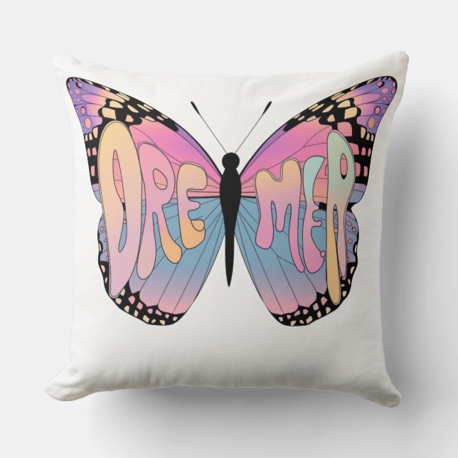Dreamer Butterfly Vibes Kudde (Framsida)