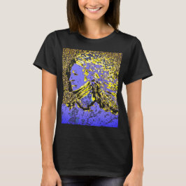 "Dreamer Girl" i Light Lila Blue Guld Design T Shirt
