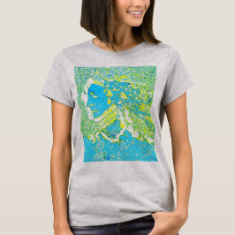 "Dreamer Girl" i Turcos Gult Grönt Design T Shirt