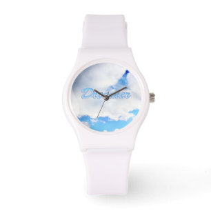 Dreamer Puffy White Clouds och Blå himmel Armbandsur