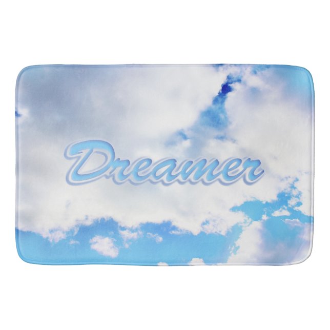 Dreamer Puffy White Clouds och Blå himmel Badrumsmatta (Framsidan)