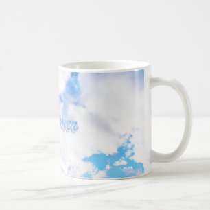 Dreamer Puffy White Clouds och Blå himmel Kaffemugg