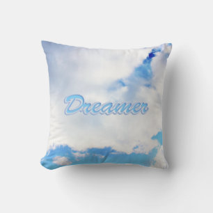 Dreamer Puffy White Clouds och Blå himmel Kudde