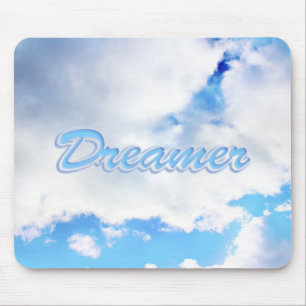Dreamer Puffy White Clouds och Blå himmel Musmatta