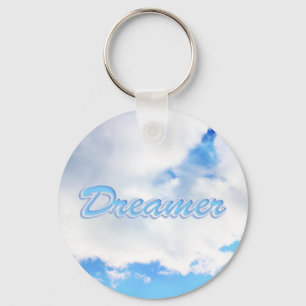Dreamer Puffy White Clouds och Blå himmel Nyckelring
