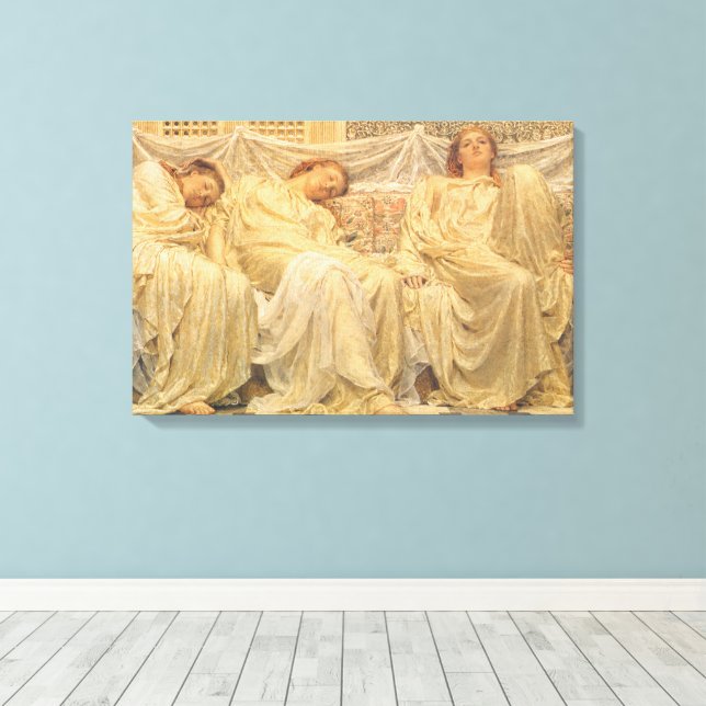 Dreamers av Albert Joseph Moore, Victorian Art Canvastryck (Insitu (trägolv))