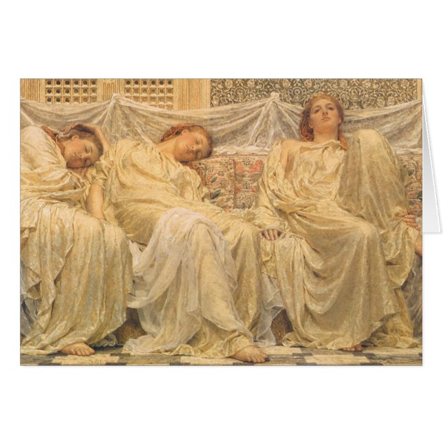 Dreamers av Albert Joseph Moore, Victorian Art Hälsningskort (Framsidan Horizontal)