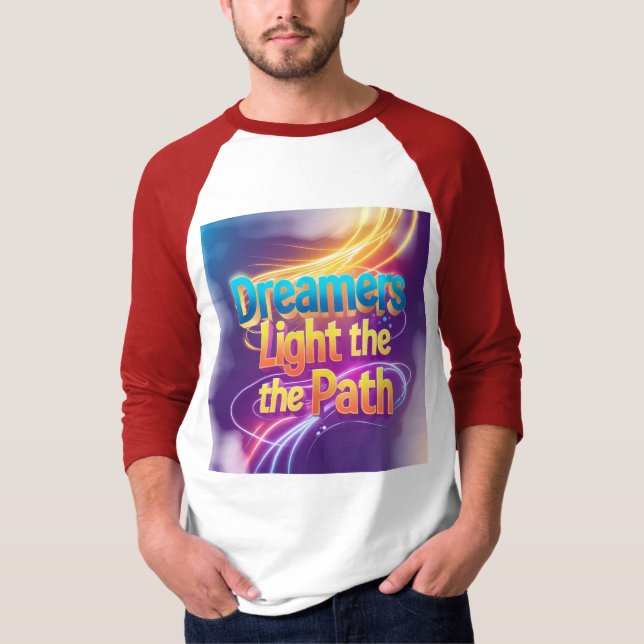 Dreamers Light: Etheral Inspirational Väg T Shirt (Framsida)
