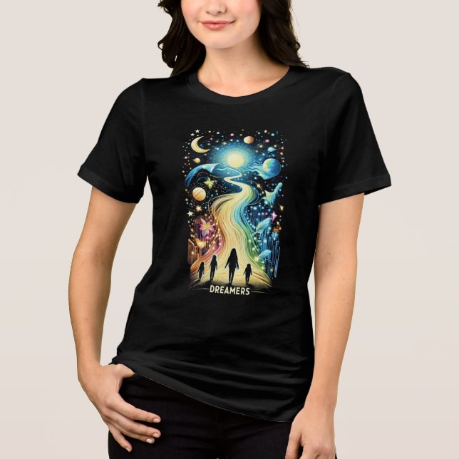 Dreamers Light Väg T Shirt (Framsida)