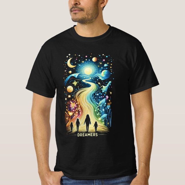 Dreamers Light Väg T Shirt (Framsida)