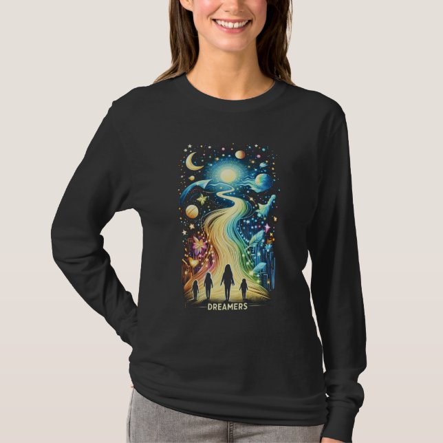 Dreamers Light Väg T Shirt (Framsida)