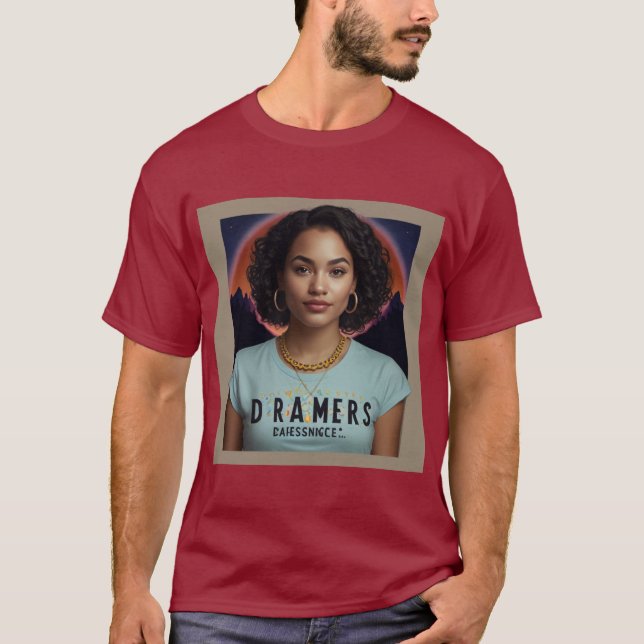 Dreamers Spark Change - Multifärgad inspirational T Shirt (Framsida)