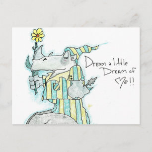 Dreamin Rhino-vykort Vykort