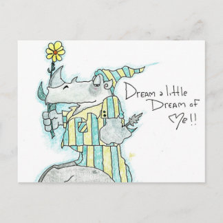 Dreamin Rhino-vykort Vykort
