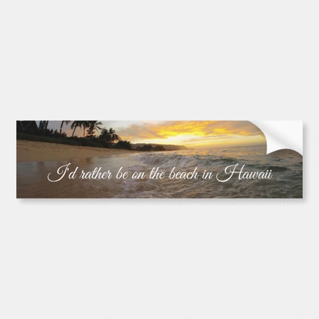 Dreaming av Hawaii Bumper Sticker Bildekal (Framsidan)