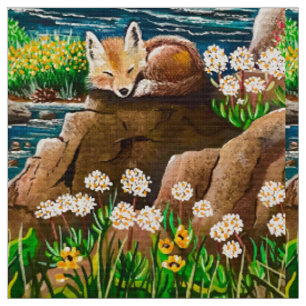 Dreaming av Roligt Fox Fabric Tyg