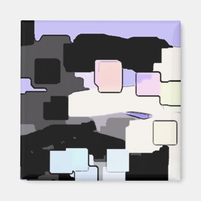 "Dreaming Blue" Geometric Art Magnet (Framsidan)