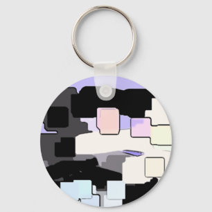 "Dreaming Blue" Geometric Art Nyckelring