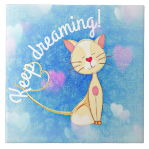 Dreaming Cat Kakelplatta