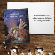 Dreaming Chocolate Lab med Antlers-foto