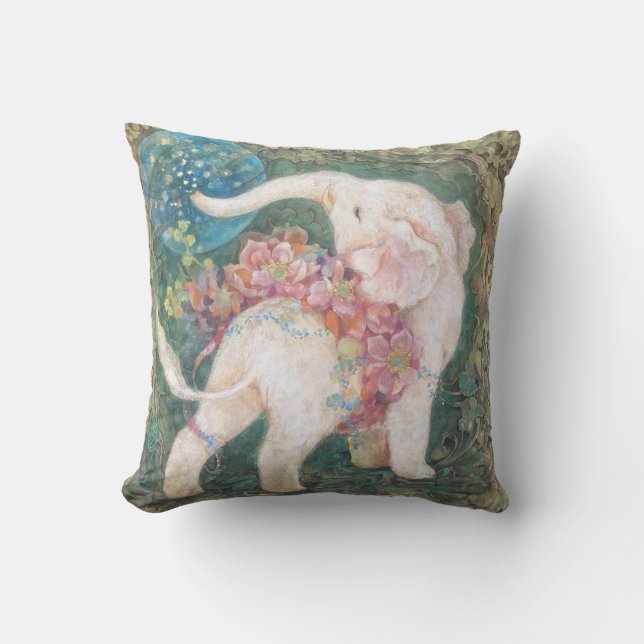 "Dreaming Elephant" A Symbol of Hope  Kudde (Framsida)