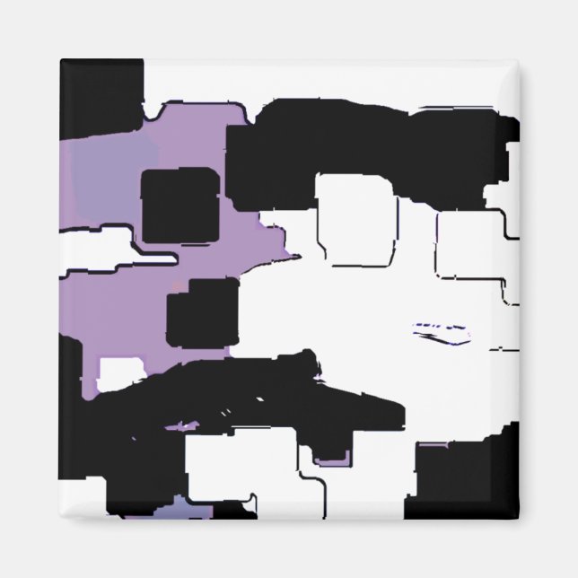 "Dreaming in Lila" Geometric Art Magnet (Framsidan)