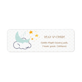 Dreaming Måne Night Baby Returadress Etikett